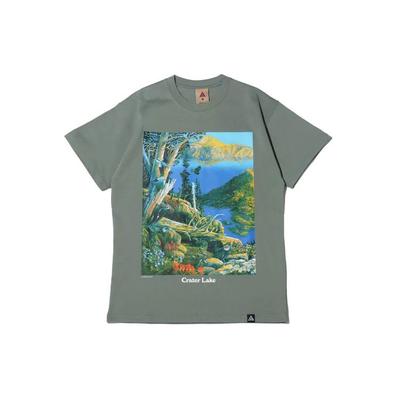 ACG Crater Lake Graphic Print Crewneck T-Shirt Men Tops Green DA4878-365