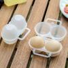 Plastic Eggs Protectors Tray Small Eggs Holder 2 Grid Eggs Storage Container with Fixed Handle  Eggs Storage Box