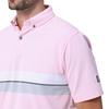 FootJoy Men's Double Chest Line Short Sleeve Button-Down Shirt, Light Pink, Size Small (FJ-S24-S13), 81745-S