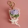 Exquisite Bouquet Series Crochet Keyrings Handmaking Bouquet Keychain For Bag Pendant Knitting Flower Keyrings Custom