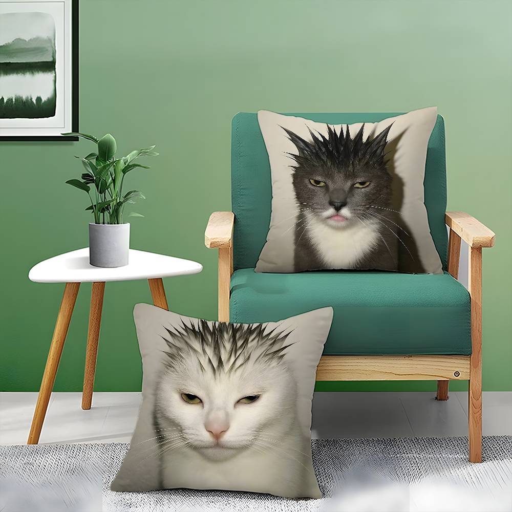 Lustige und interessante Tiere – Kissenbezug für bequemes Sofa oder Bett. Seidig-elegant, mit unsichtbarem Reißverschluss. Dekorativer Kissenbezug