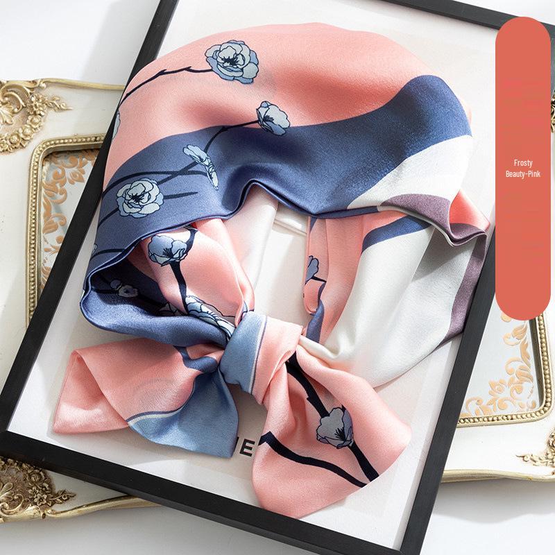 Korean Style Versatile Long Silk Ribbon Scarf