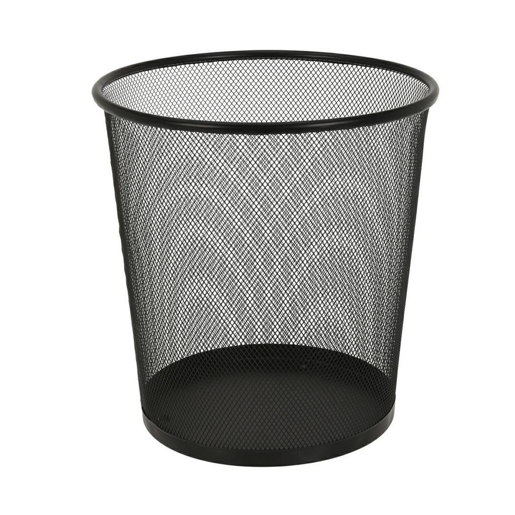 Metalowy Kosz Na Śmieci Czarny 28 Cm