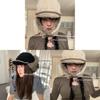 Snowy Winter Beanie Hat With Foldable Sheep Wool Earmuffs For Men And Women