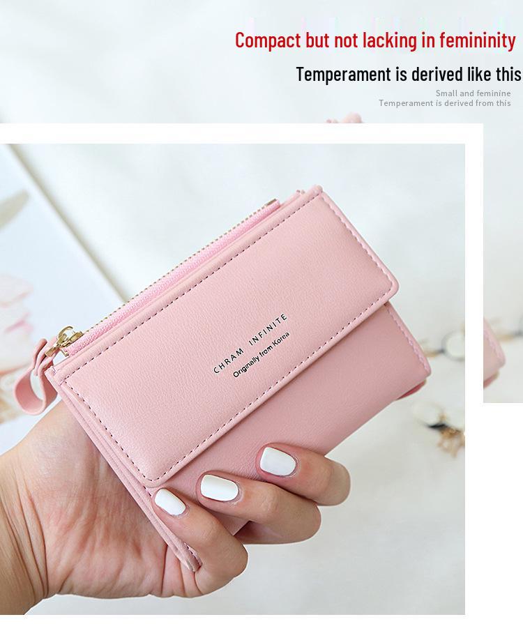 2024 Koreanischer Stil Damen RFID Diebstahlschutz Einfarbig Kurze Geldbörse