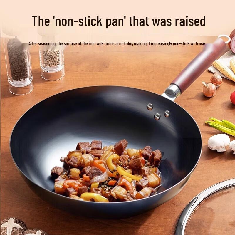 Supor 32cm Cast Iron Wok and Cookware Set with Knives