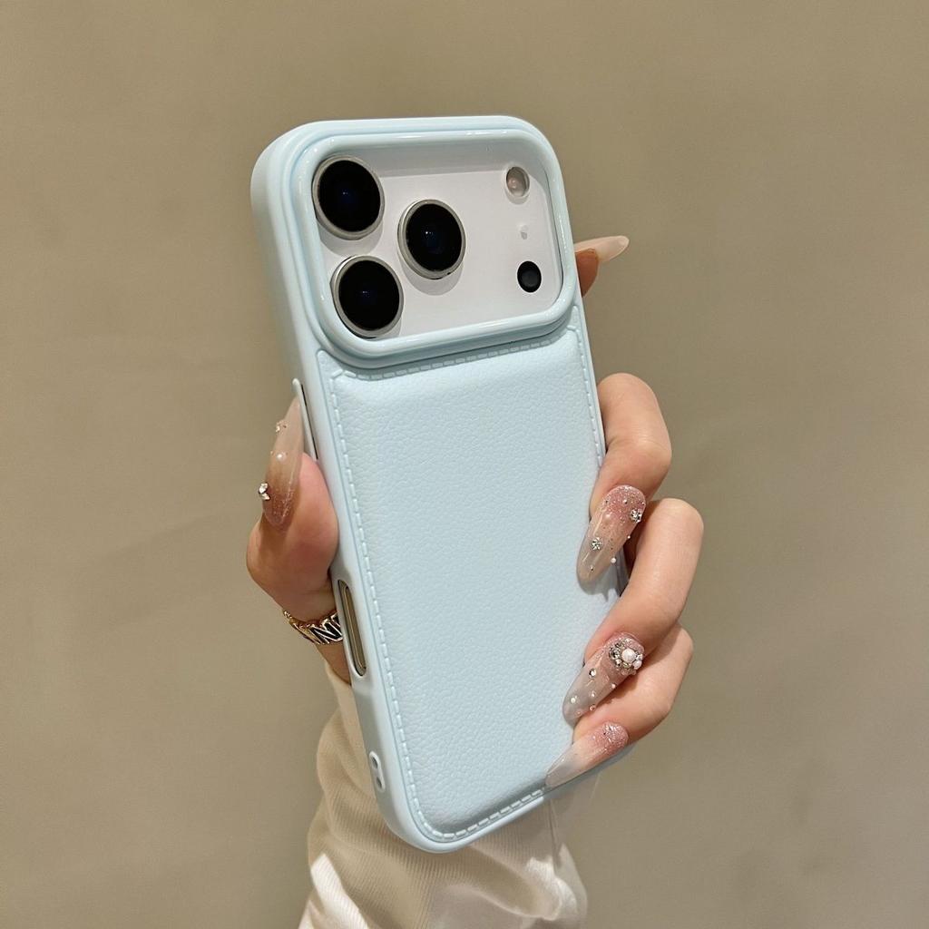 Luxury Drum Cortex Plain Phone Case For iPhone 11 12 13 14 15 16 17 Pro Max Plus 17 Air Shockproof Bumper Cases Cover
