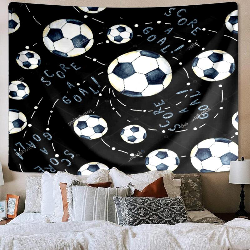 Soccer Ball Pattern Background Tapestry Room Decoration Wall Hanging for Living Room Bedroom, dormitory, Birthday and Christmas gifts