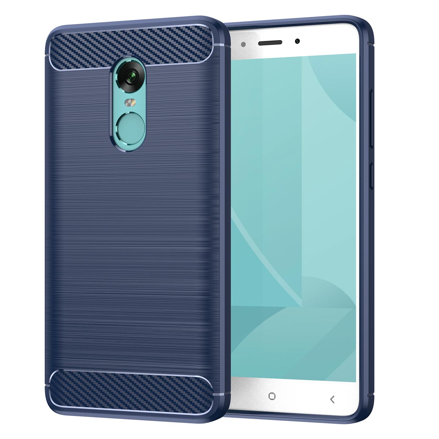 

For Redmi Note 4x note4 Silicone Case Luxury Carbon Fiber Back Cover for xaomi redmi note 4 note4x Shockproof Protective Cases For Redmi Note 4 синий