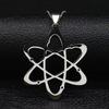 Kohlenstoffatom Physik Chemie Anhänger Halskette für Damen Herren Edelstahl Wissenschaft Chemische Kette Schmuck collares N612S02