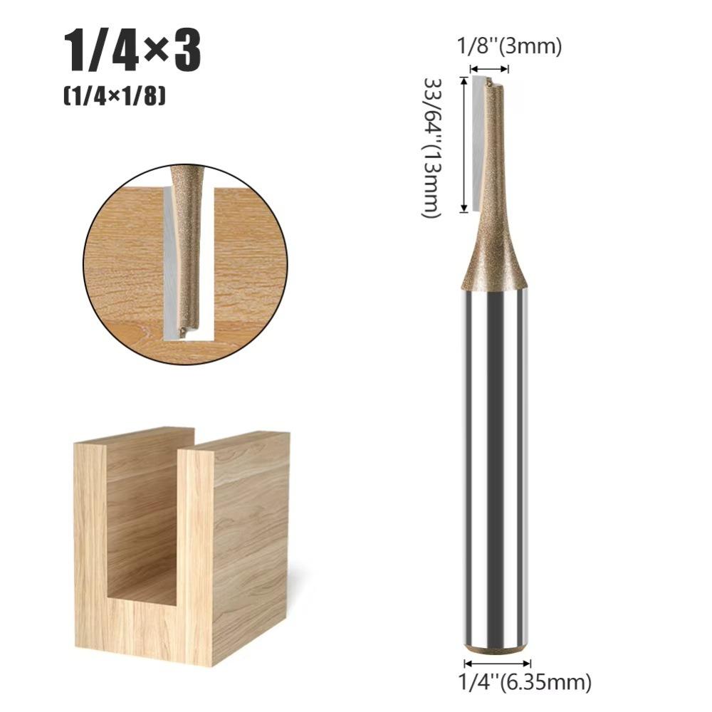 

Single Double Flute Drill Bit 1/4in Shank Router Bit New Flush Trim 6.35x3x13mm