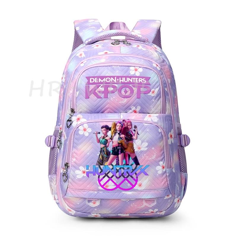 K-pop Backpack Teens Girls Capacity Schoolbag Flowers Printe Laptop School Backpack Travel Rucksack YK2 Mochila