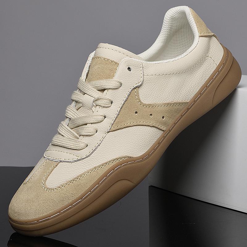 Fashion Genuine Leather Mens Sneakers Leisure Walk Casual Shoes Comfortable Men's Tenis Masculino Lace Up Skateboard Footwear Trainers