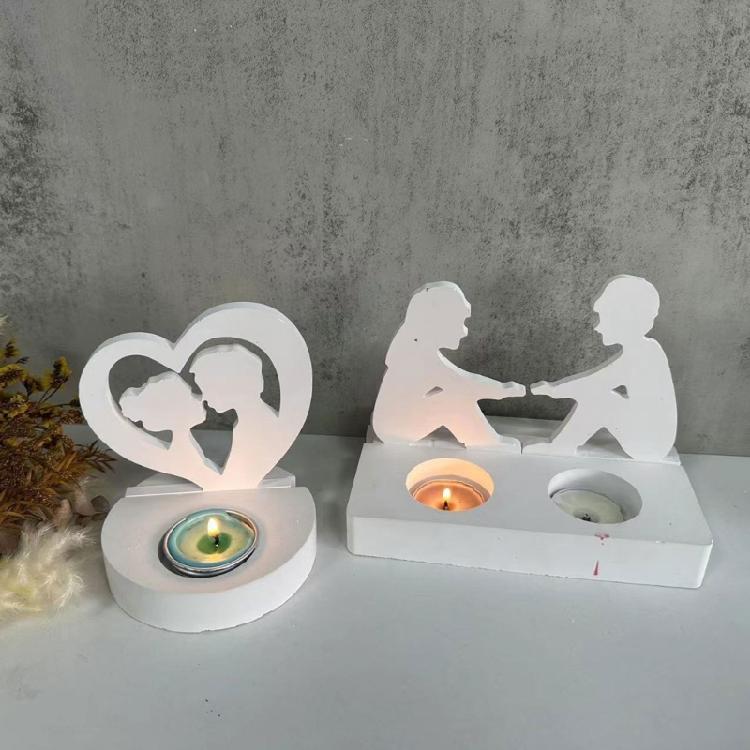 Silicone Ornamental Tray Mold Candle Stand Mold Candle Cup Molds for Candlestick