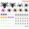 5-70Pcs Plastic Fake Spider Set Kids Trick Prank Toys Halloween Party Home Table Ornaments Indoor Outdoor Spider Web Decoration