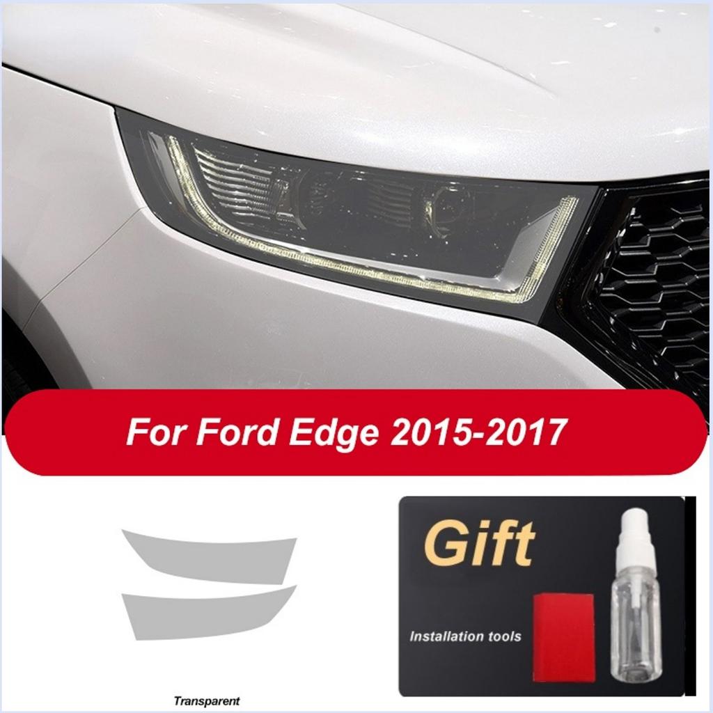 High-Definition For Ford Edge 2015-2019 Car Headlight Protective Film Restoration Transparent Black TPU Sticker Auto Accessories