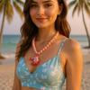 Women'S Acrylic Red Crab Pendant Necklaces Pool Accessories Ocean Style Crab Hip Hop Necklace Pendant Party Jewelry Decor