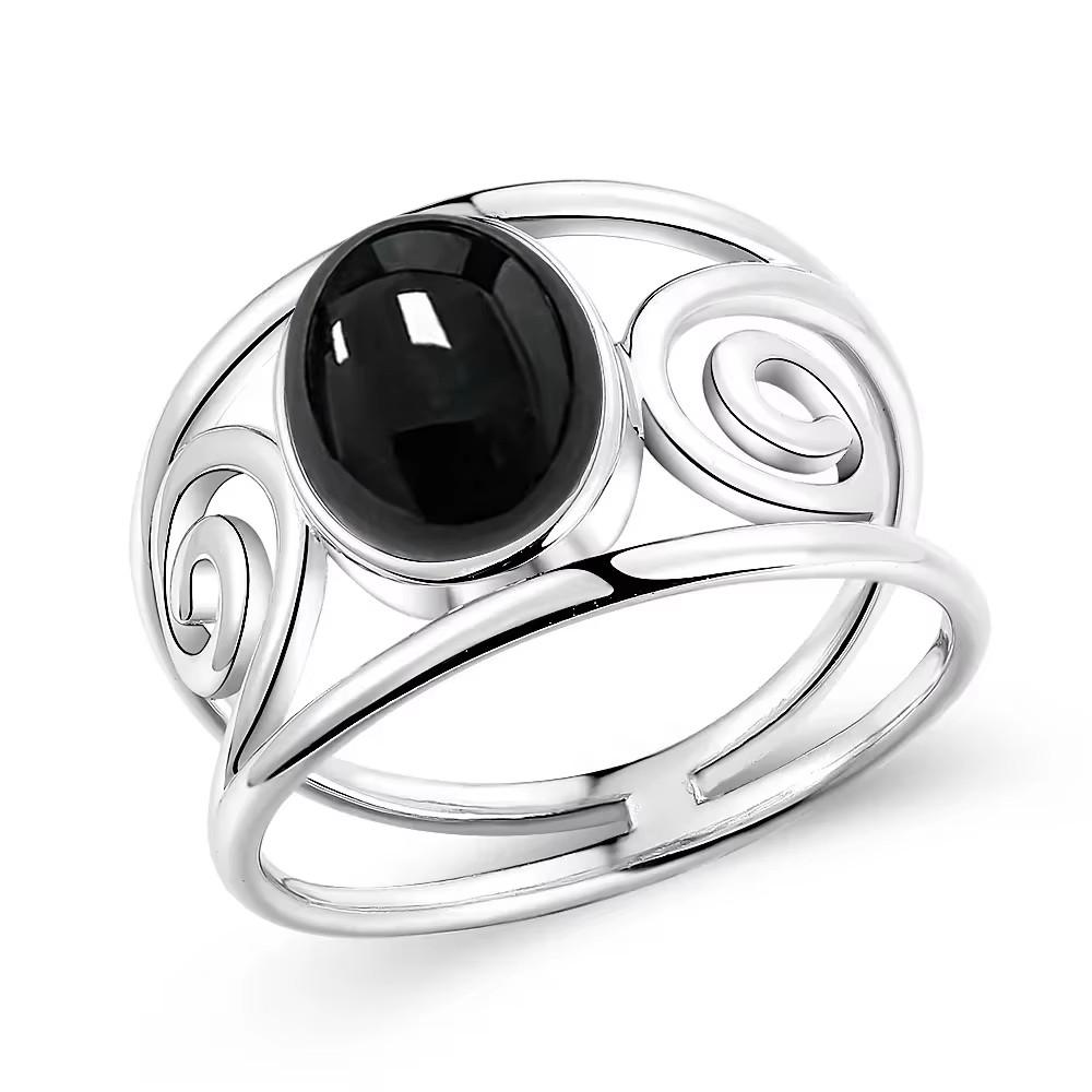 Vintage 925 Sterling Copper Ring Natural Black Onyx Ring Oval Round Stone Retro Fine Zircon Gift Sun Shaped For Women Men