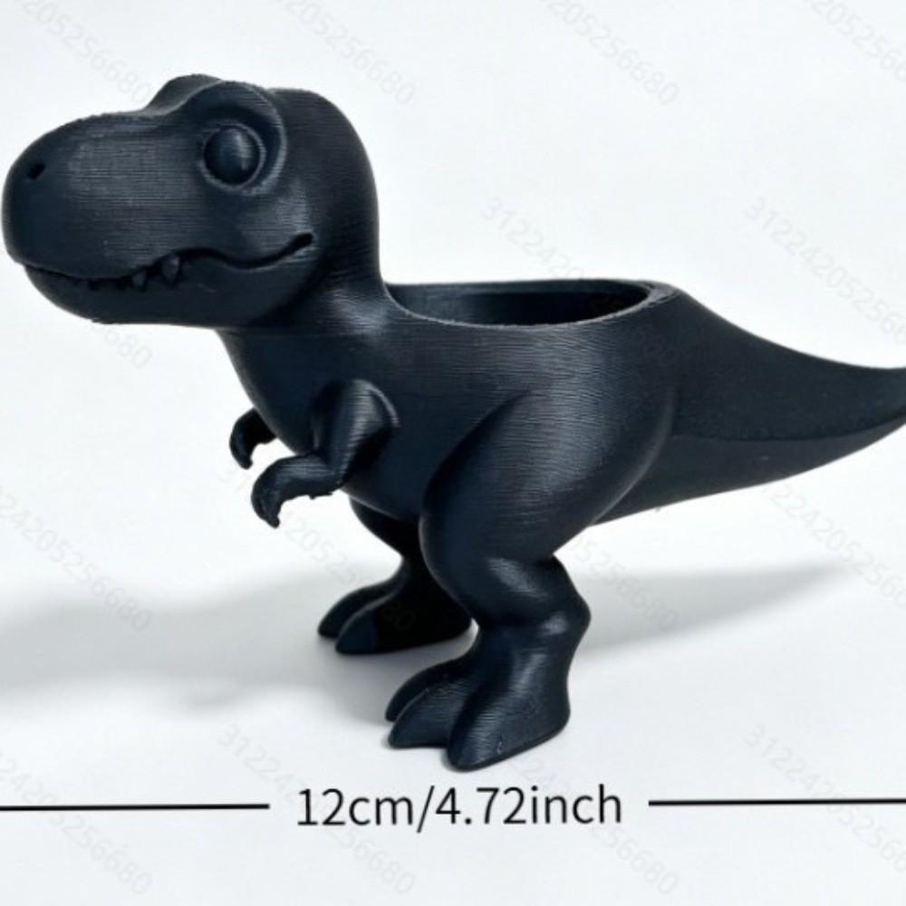 3D Printed Dinosaur Flowerpot Ornaments Mini Potted Planter Dinosaur Statue T-Rex Plant Pot Gift