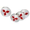 Per Mitsubishi Ralliart Lancer ASX Colt Pajero Outlander Eclipse Delica Set da 4 Pezzi Tappi Centrali per Mozzi Ruota Auto Coprimozzi Accessori