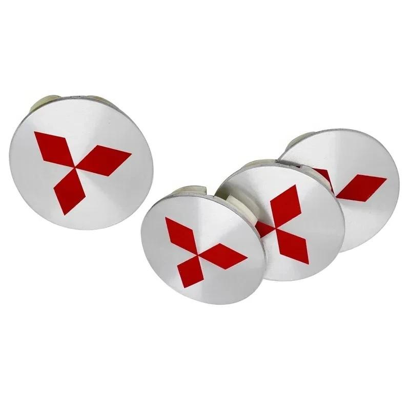 Per Mitsubishi Ralliart Lancer ASX Colt Pajero Outlander Eclipse Delica Set da 4 Pezzi Tappi Centrali per Mozzi Ruota Auto Coprimozzi Accessori