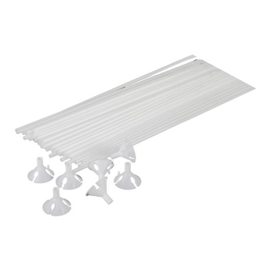 Yousheng 100 Pcs Balloon Sticks Plastic Balloon Sticks Holders with Cups for Anniversary Birthday Christmas Graduation Baby Shower Wedding Decoration