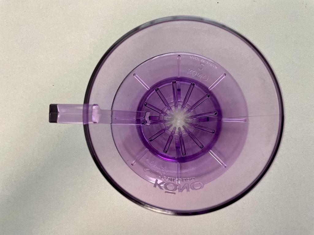 No-brand Product KONO Collection 2023 Autumn Limited Edition MDN-21 Transparent Clear Light Purple Pione Grape Pour Over Coffee Dripper 1-2 Cups