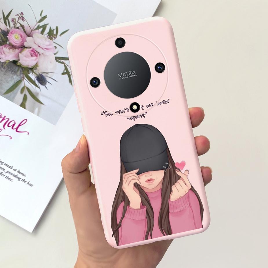 Für Honor Magic6 Lite Hülle Honor X9b Hübsche Mädchen Sonnenblumen Hülle Weiche Silikon Handyhülle Für Honor Magic6 Lite HonorX9b Bumper