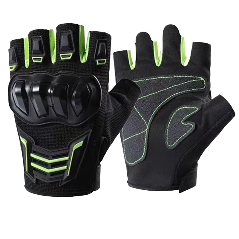 Bituozhe Unisex Hard Shell Half-Finger Cycling Gloves