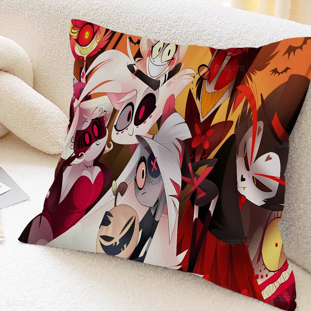 Anime H-Hazbin H-Hotel Office Cushion Pillowcase Car Cushion Cover45X45Cm Lumbar Pillowcase Sofa Pillowcover