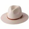 Women Wide Brim Straw Sun Hat With Belt Buckle Beach Summer Hat