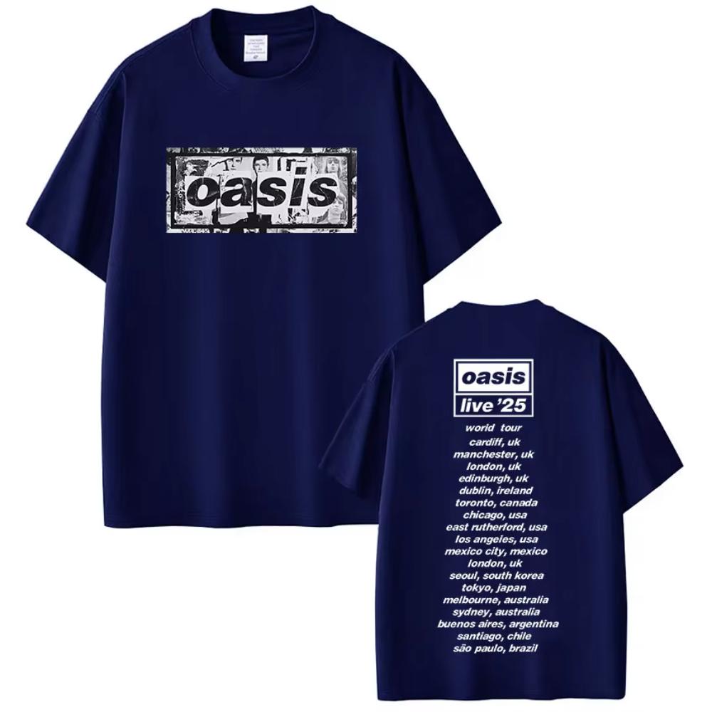 

Rock Band O-Oasis Live 25 Tour T Shirts Men Women Gothic Vintage Oversized T-shirt Tops High Quality Cotton Short Sleeve T-shirt XL