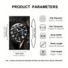 Stylish Men's Quartz Trio Watch Round Case PU Leather Strap Alloy Case Electronic Drive - 3 Piece Combination Watch