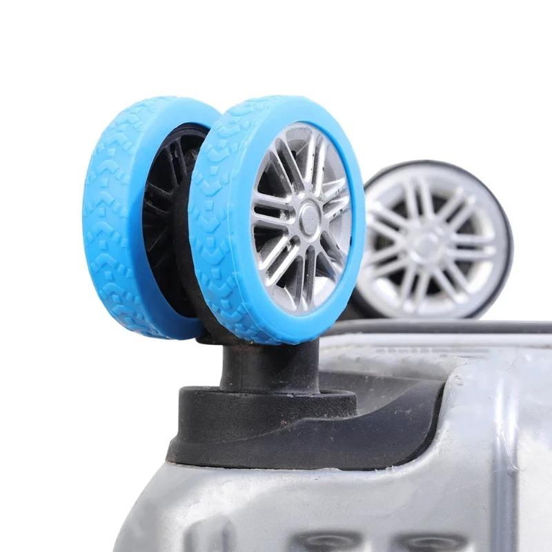 8Pcs Thicken Texture Silicone Wheels Protector For Luggage Reduce Noise Travel Luggage Wheels Cover Luggage Accessories