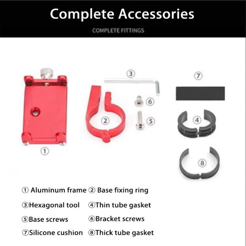 Bicycle phone holder Reliable Mount Universal MTB Mobile Cell GPS Metal Motorcycle Holder on Road bike Moto M365 Handlebar