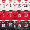 Herren NCAA College Football Trikot Baumwollmischung Besticktes Bulldogs Team-Uniform Laufen Fitness Sport