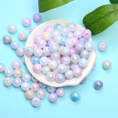 Hanmade DIY Earrings Bracelet AB Color Two-color Handmade Accessories Fashion Necklace 8/10mm Round Beads Jewelry Beaded Material 100pcs