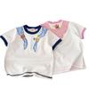 Girls' Summer Short Sleeve Pullover - New Style Round Neck T-shirt for Kids