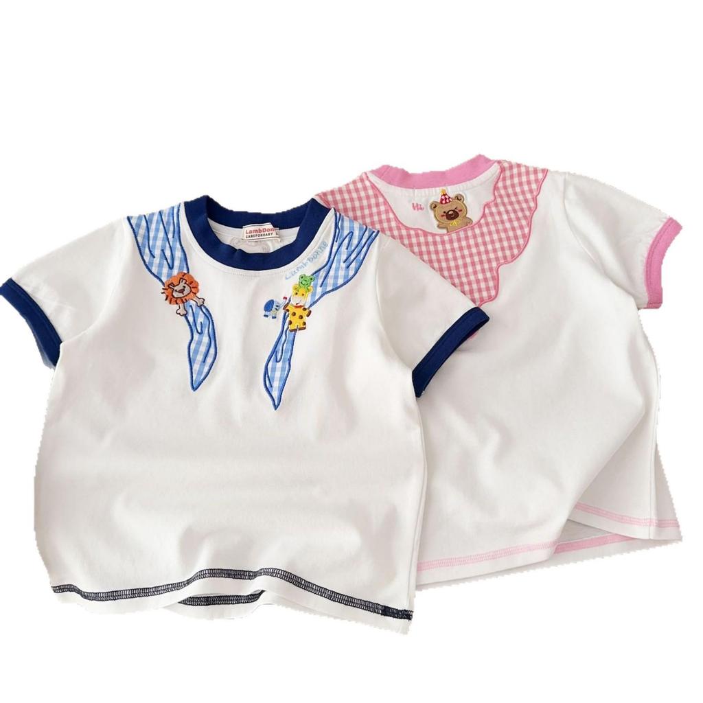 Girls' Summer Short Sleeve Pullover - New Style Round Neck T-shirt for Kids