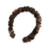 Korean Style Leopard Print Plush Headband with Teeth - Non-Slip, Fluffy Hair Accessory for Women, Autumn/Winter.
