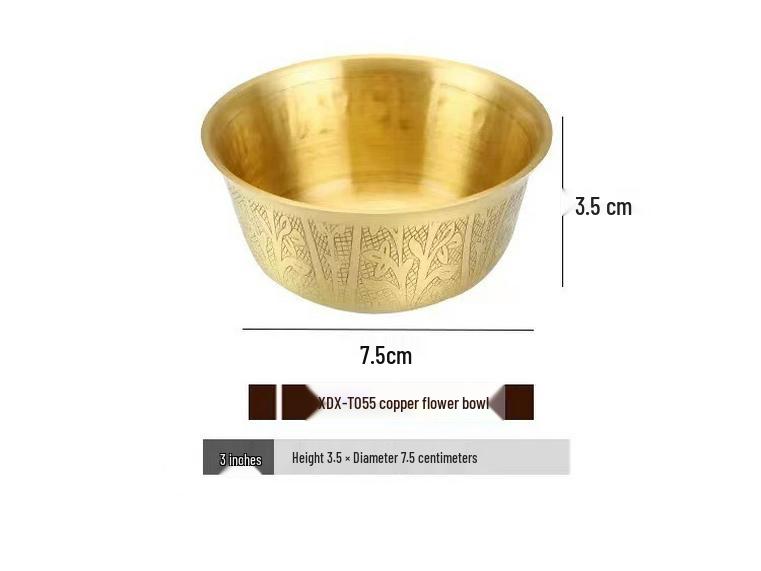 

Буддийская медная чаша для подношений: Украшение храма и дома