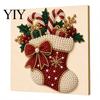Numbered Canvas Painting Christmas Faux Pearl Art Kit, Santa Snowy Cottage DIY Kits for Adults 3D Bead Craft Set Adults, Home Winter Holiday