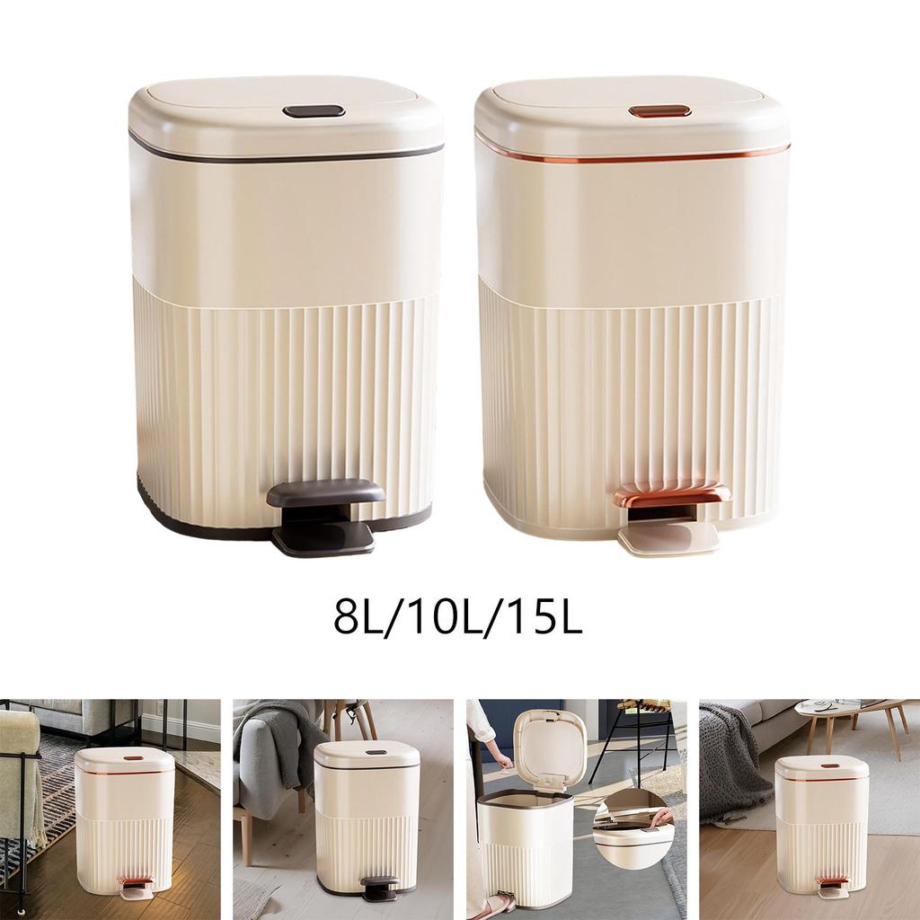 Pedal Trash Can, Simple Trash Can for Bathroom, Trash Can for Entryway, Home,