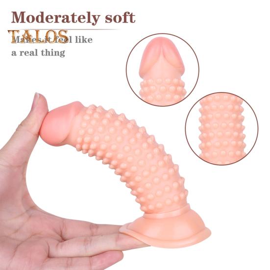 Anal Plug Strong Suction Cup Dildo Soft And Sensual Simulation Bump Design Penis Thrusting Sex Dildo Female Supply
