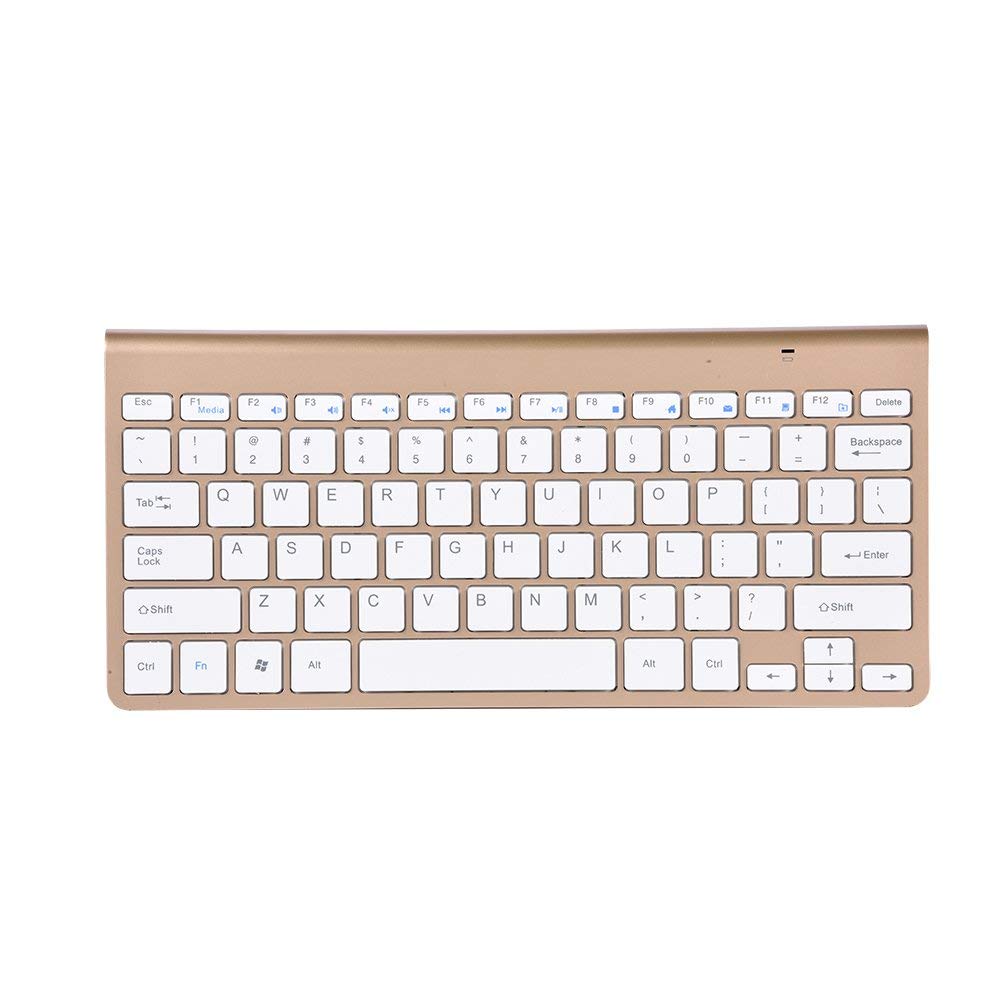 Wireless Bluetooth Keyboard and Mouse Set, Easy Connection, Slim, Waterproof, 2.4GHz, Lightweight, Thin, Energy-Saving, for PC (Gold)