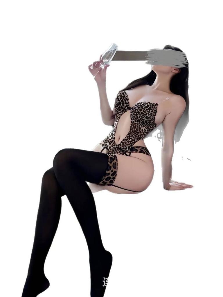 Sexy Leopard Print Bodysuit With Chest Pads Uniform Pure Desire Nightwear Set Women Rompers Clothing Body Suits Fashion Fzn8