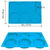 2 6-in -4-inch round silicone baking molds suitable for cream sandwich pie corn bread candy eggs muffins soap etc. Blue