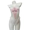 Sexy lingerie women's French shapewear one-piece pure desire small breasts gather lace lace pajamas set