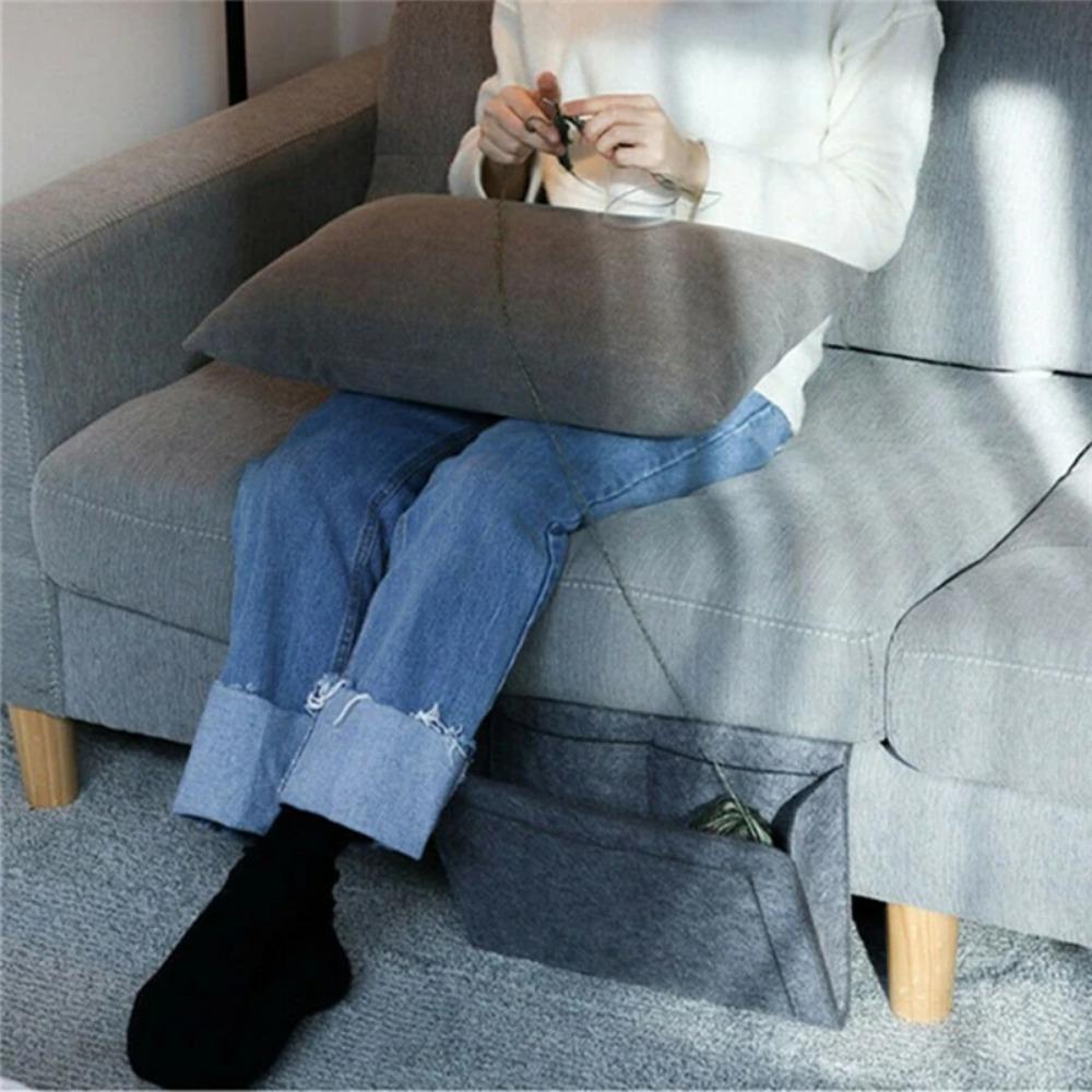 Felt Bedside Storage Bag Organizer Bed Desk Bag Sofa TV Remote Control HangingCouch Storage Organizer Bed Holder Pockets