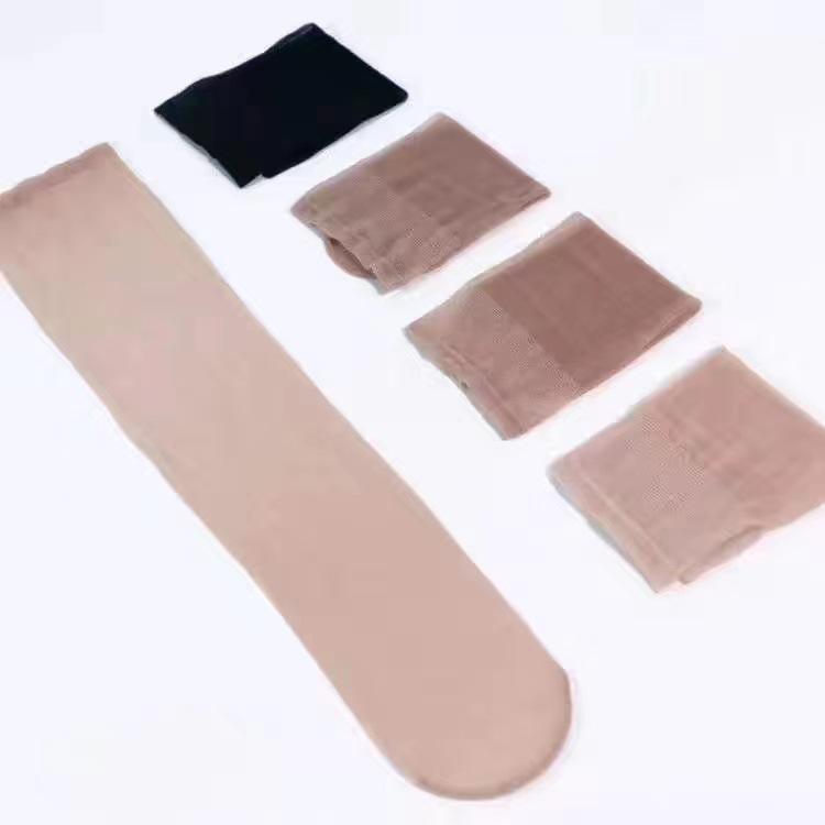 

5 шт. летние ультратонкие невидимые чулки телесного цвета бесшовные полуобрезанные носки для женщин средней длины шелковые чулки с защитой от зацепов 1pcs кофейный